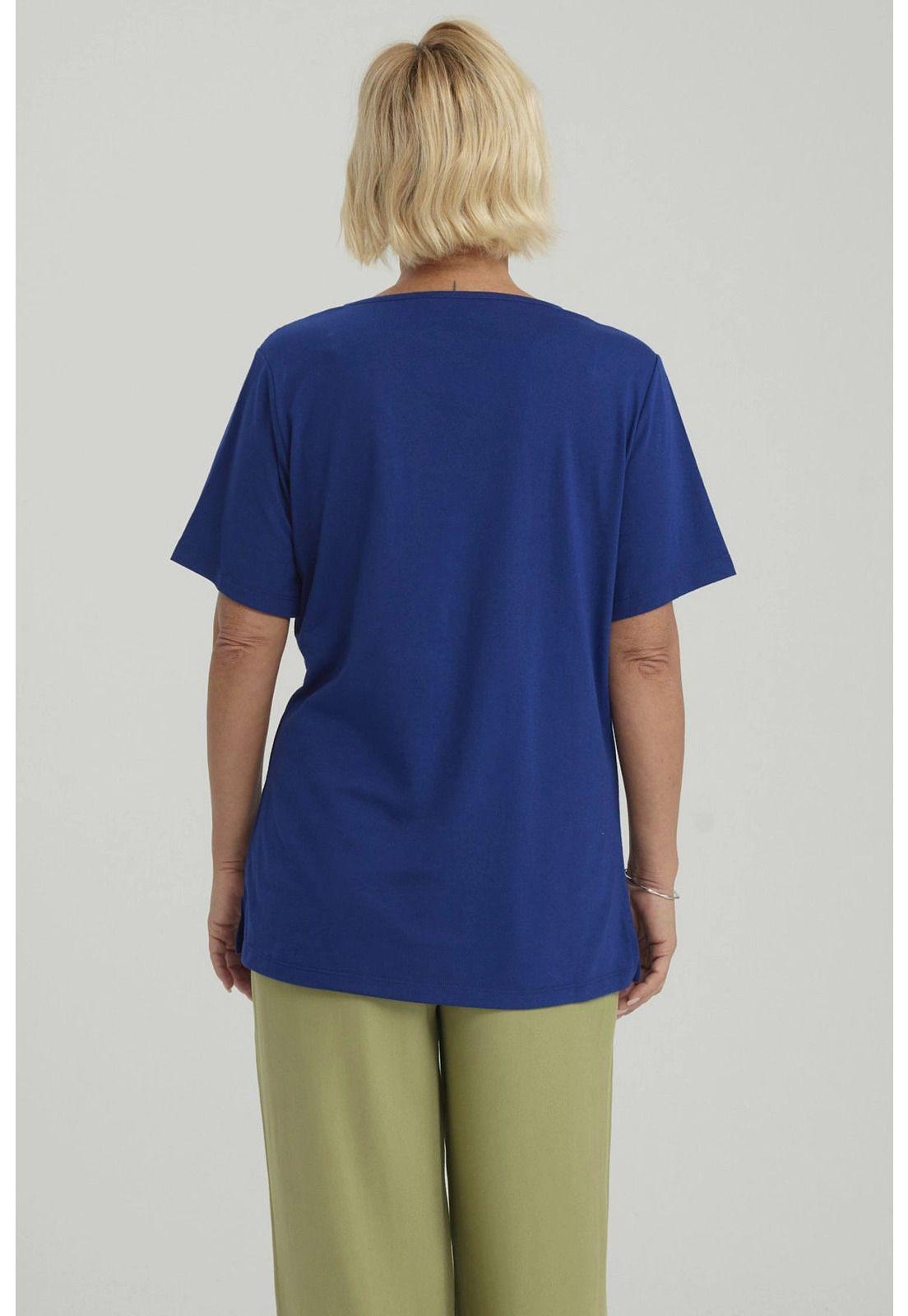 Polera Mujer Detalle Escote Azul Oscuro-6