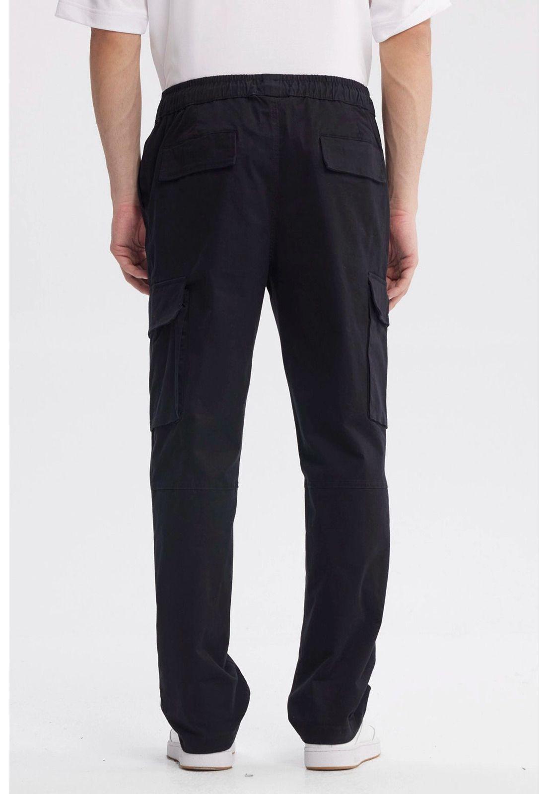 Pantalón Hombre Juvenil Calce Recto Negro - lV-2