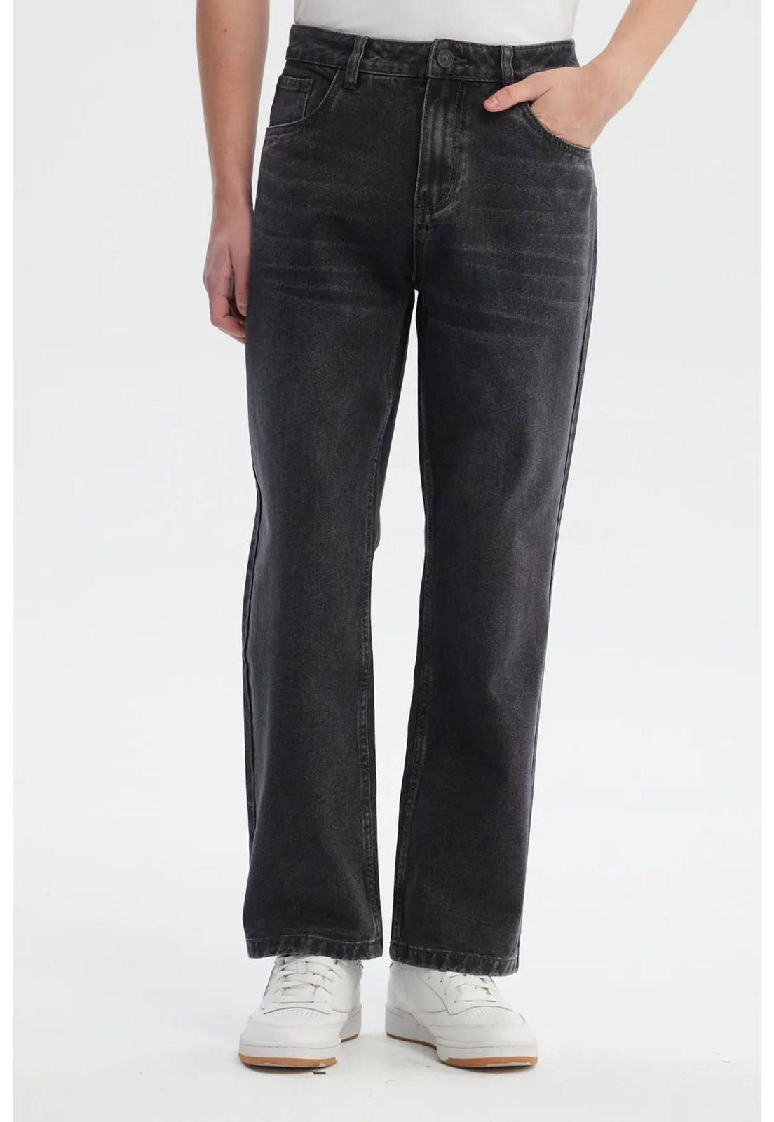Jeans Hombre Straight Gris-0
