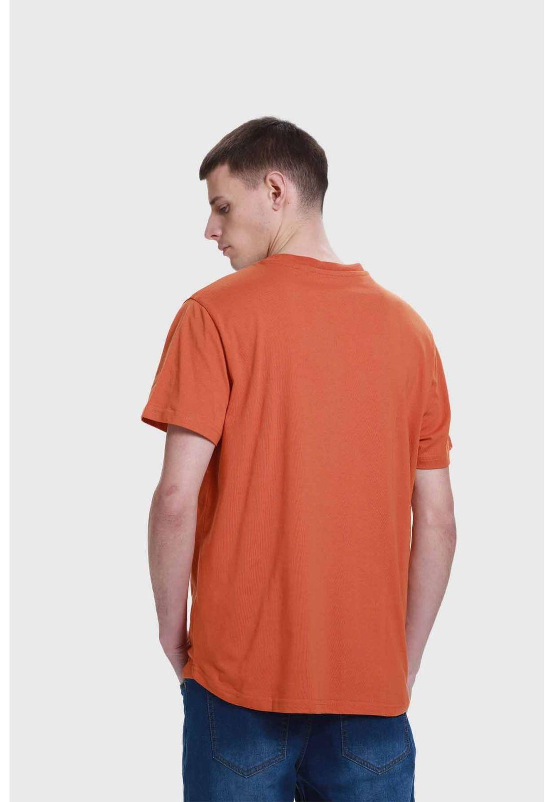 Polera Hombre Long Fit Básica Ocre-2