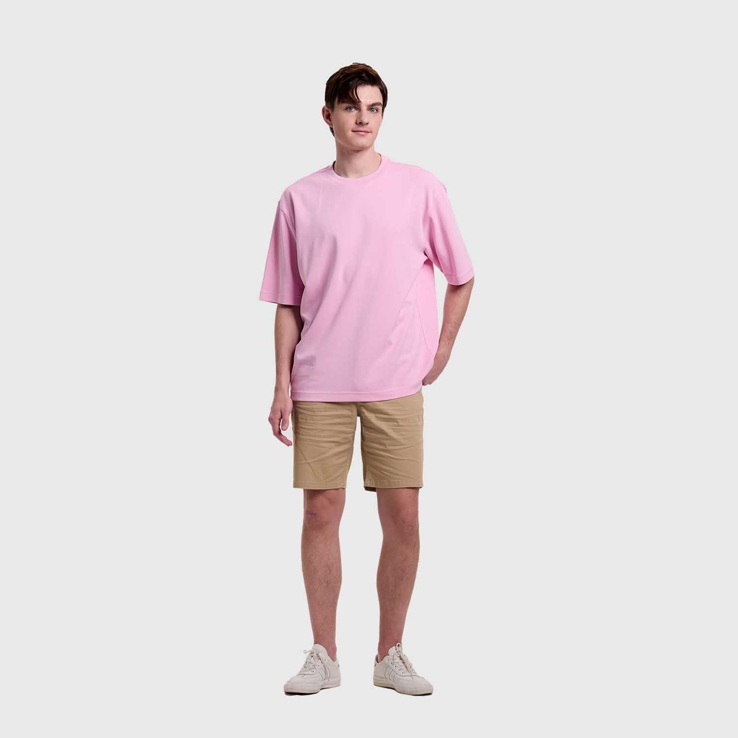 Polera Hombre Loose Fit Rosado Claro Fashion's Park-3