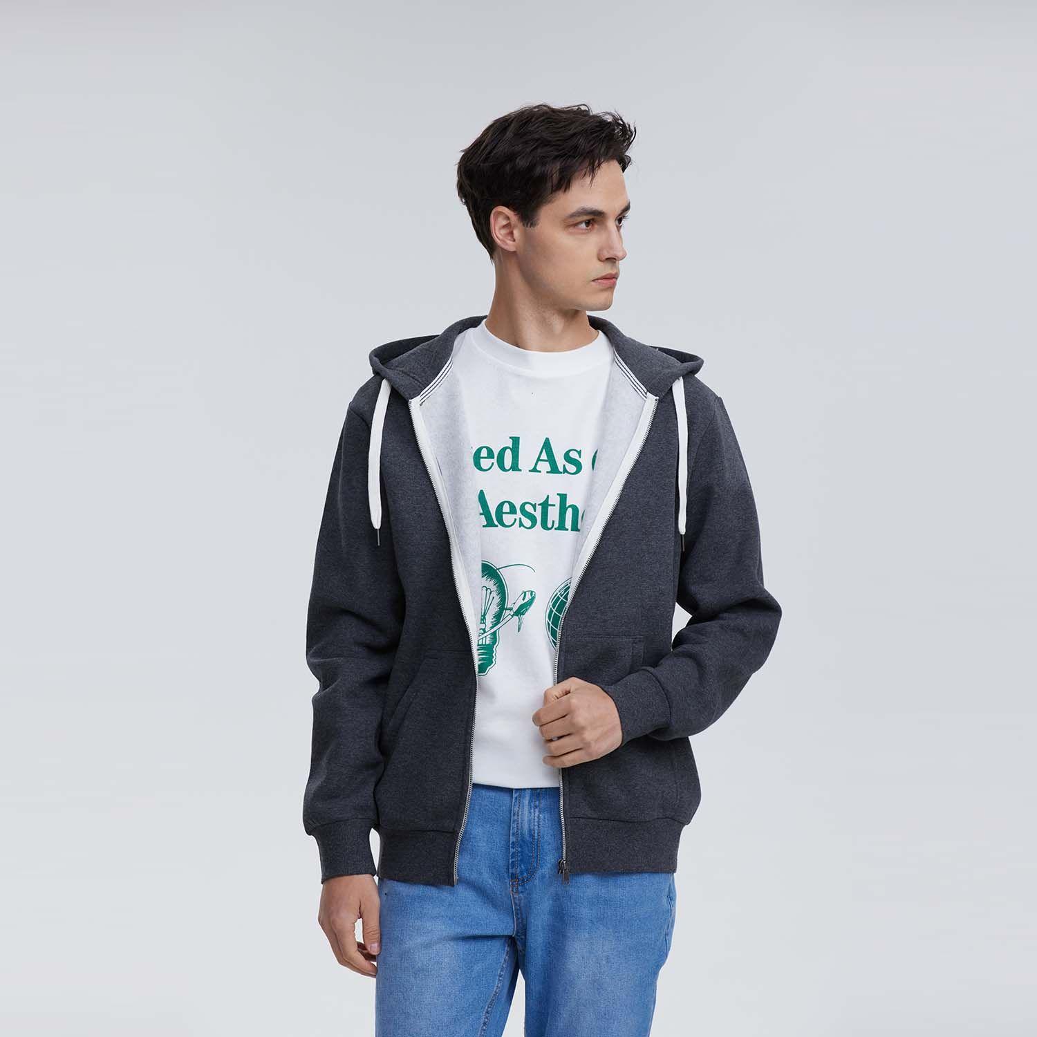 Polerón Hombre Básico Hoodie Marengo Melange-1