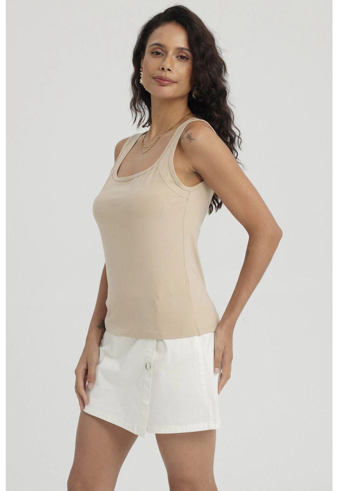 Polera Mujer Bipack Lisa Crudo-3