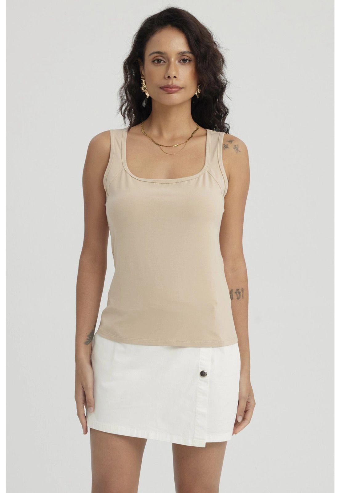 Polera Mujer Bipack Lisa Crudo-9