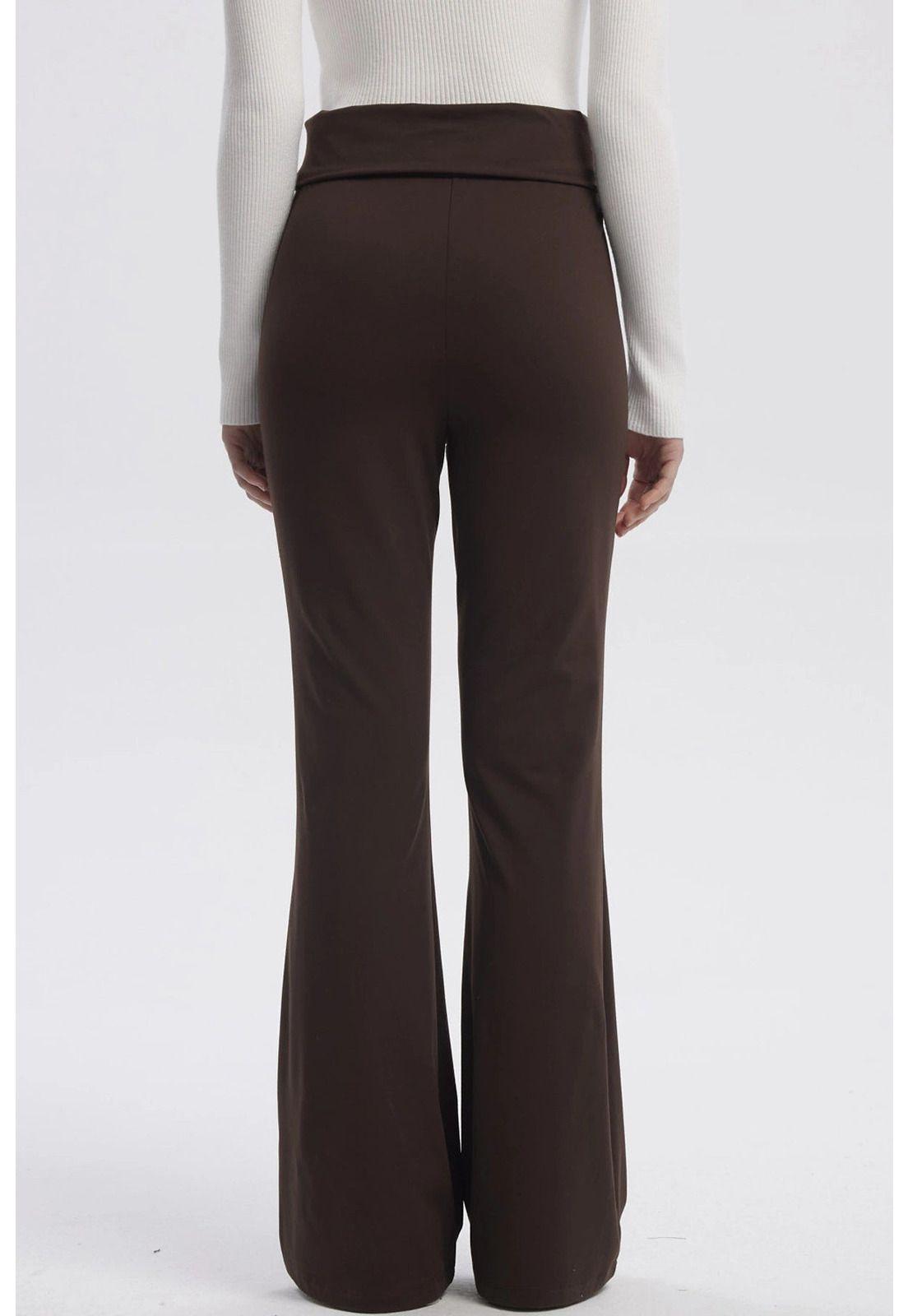 Pantalón Mujer Flare Café Oscuro - ll-2