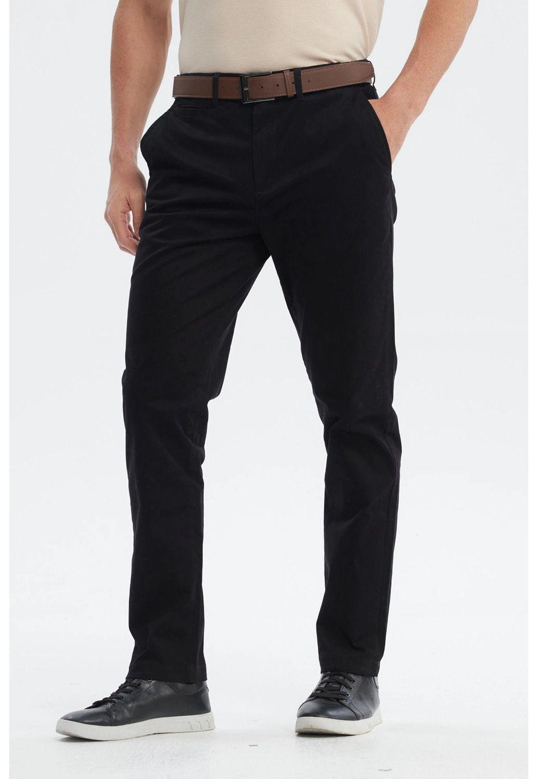 Pantalón Hombre Calce Recto Negro - ll-1