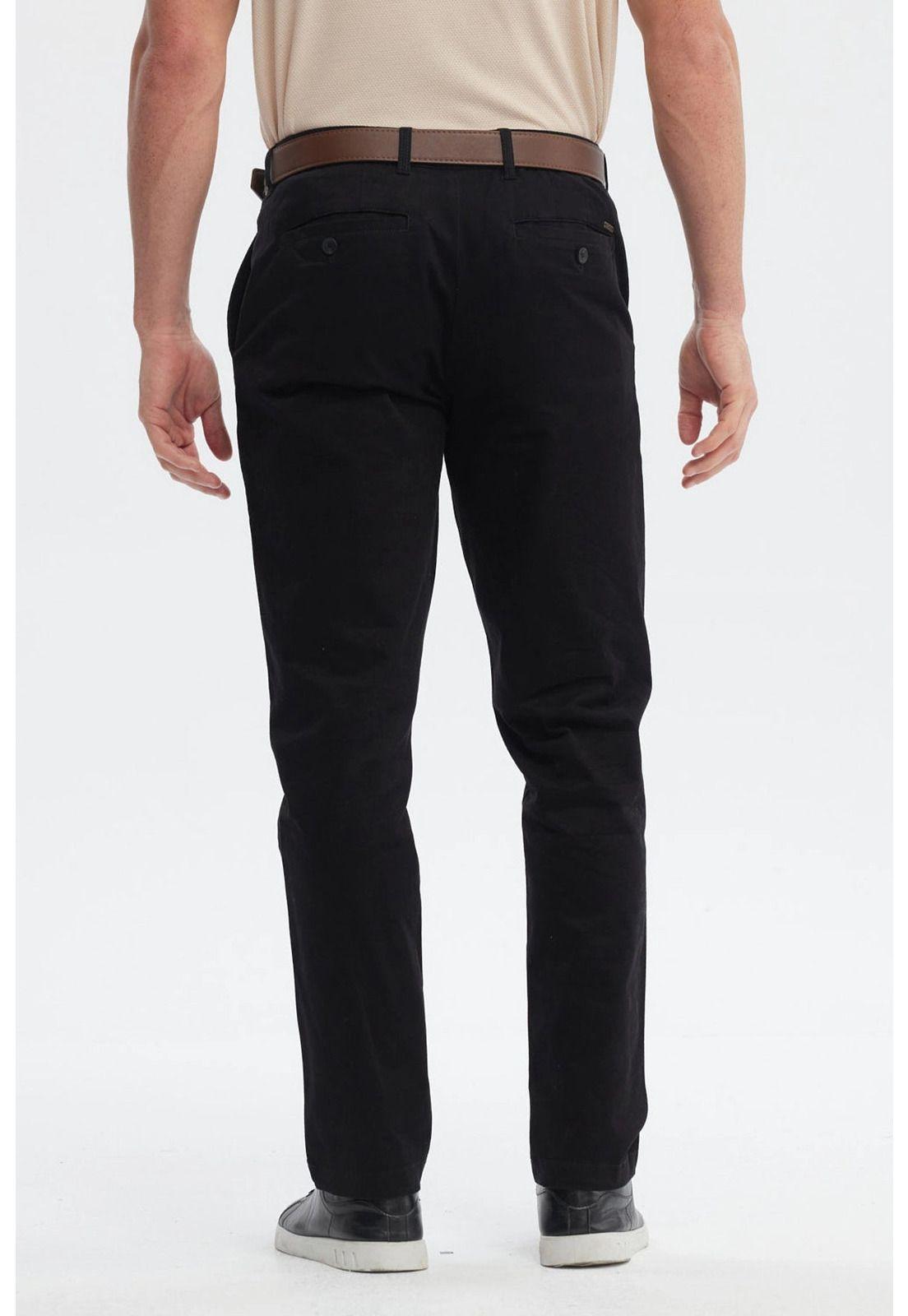 Pantalón Hombre Calce Recto Negro - ll-2