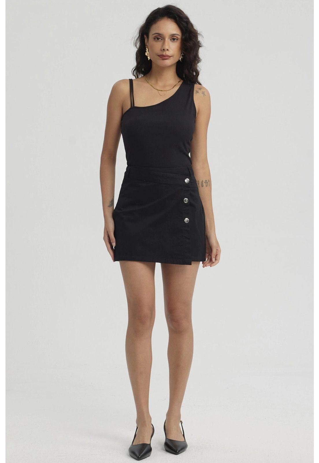 Polera Mujer Doble Pabilo Negro-3