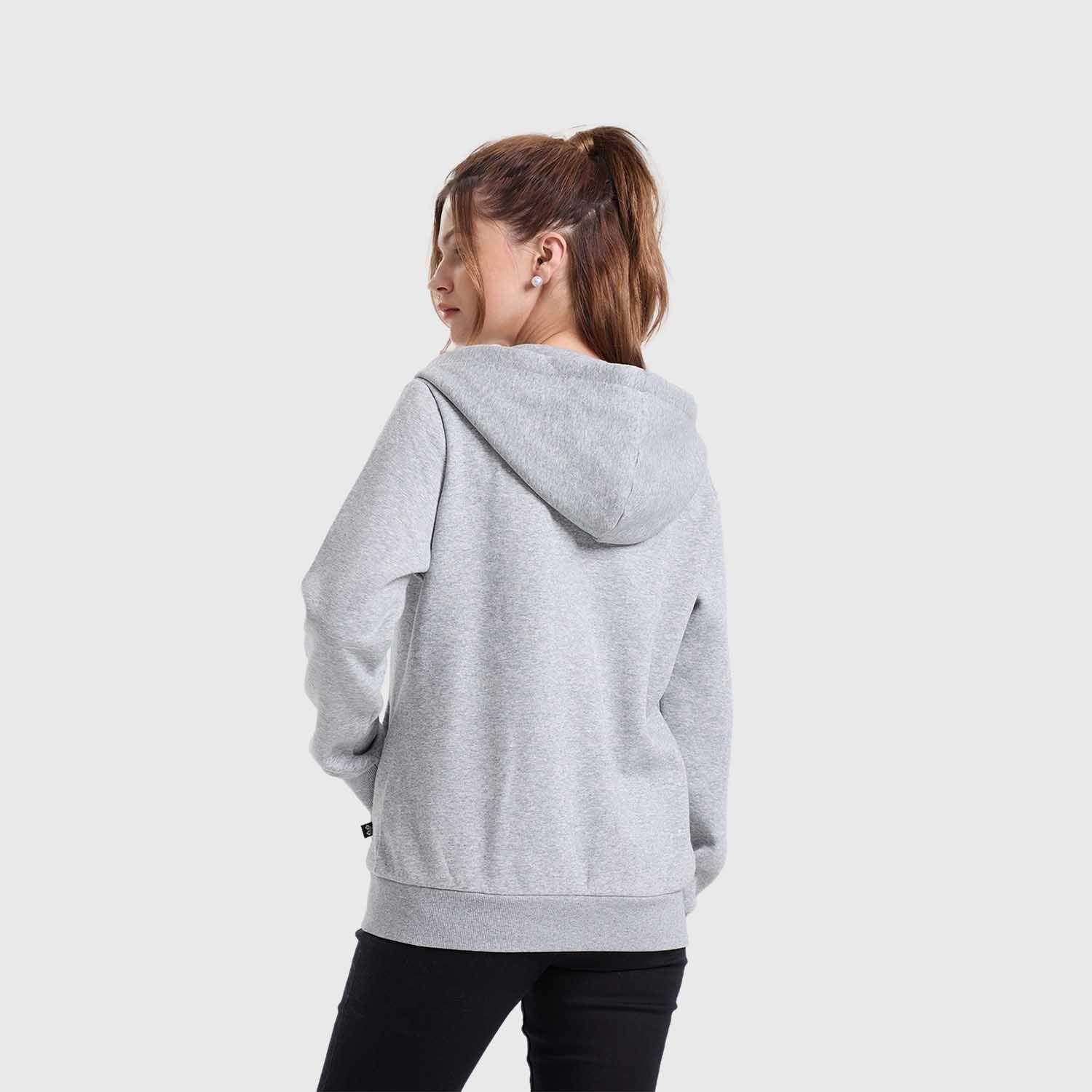 Polerón Mujer Hoodie Gris Melange Fashion's Park-2