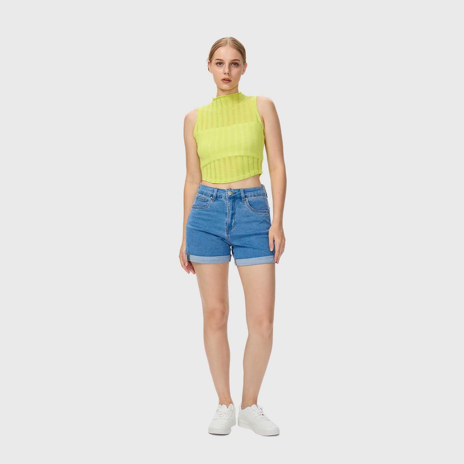 Polera Mujer Tejida Verde Limon Fashion's Park-3