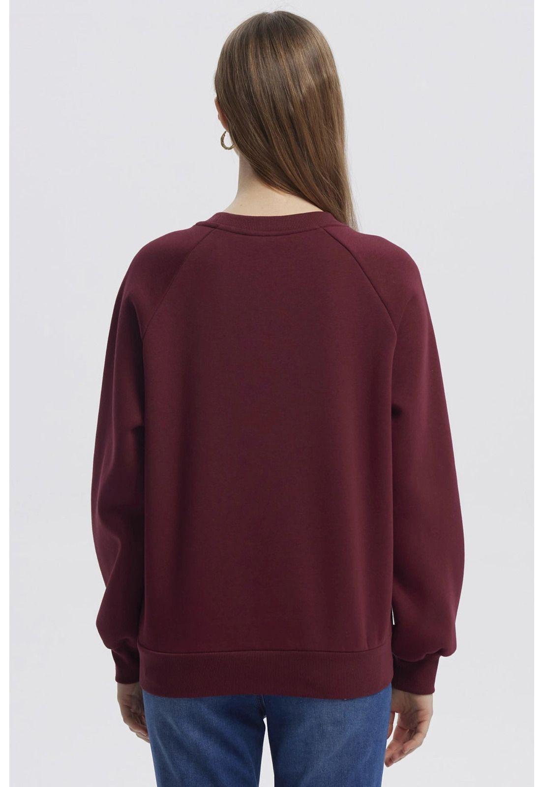 Polerón Mujer Oversize Print Rojo - ll-2