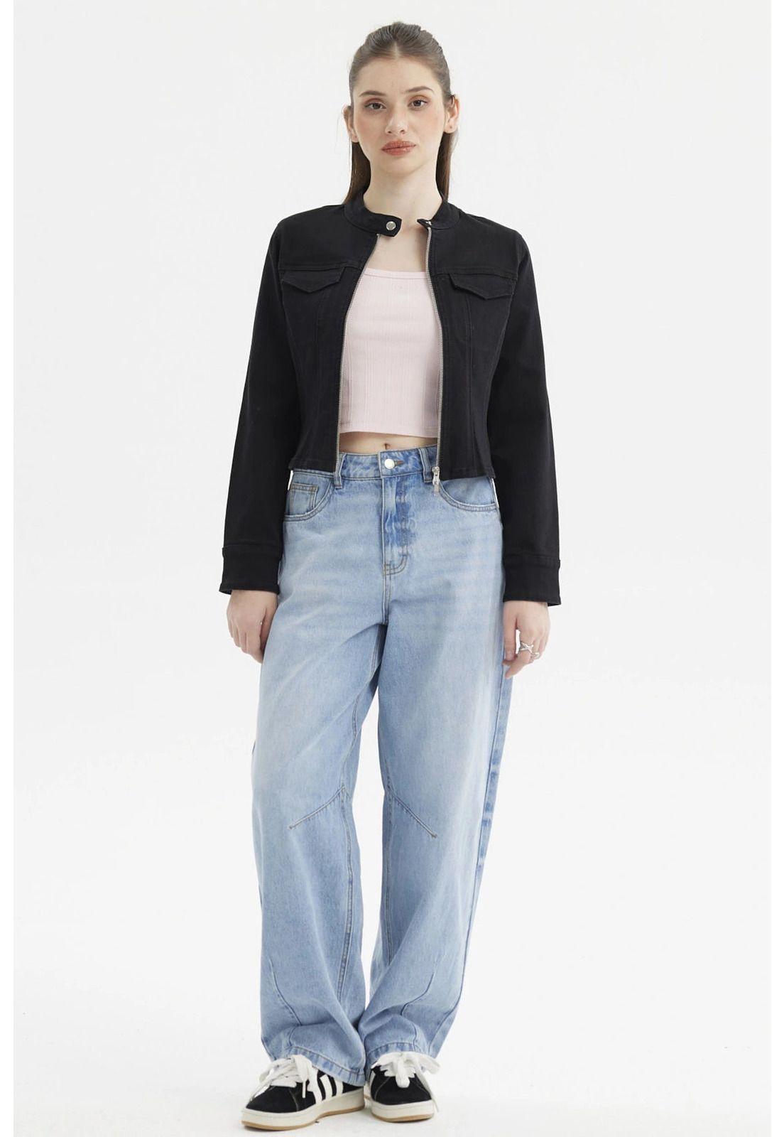 Chaqueta Mujer Ajustada Negro-3