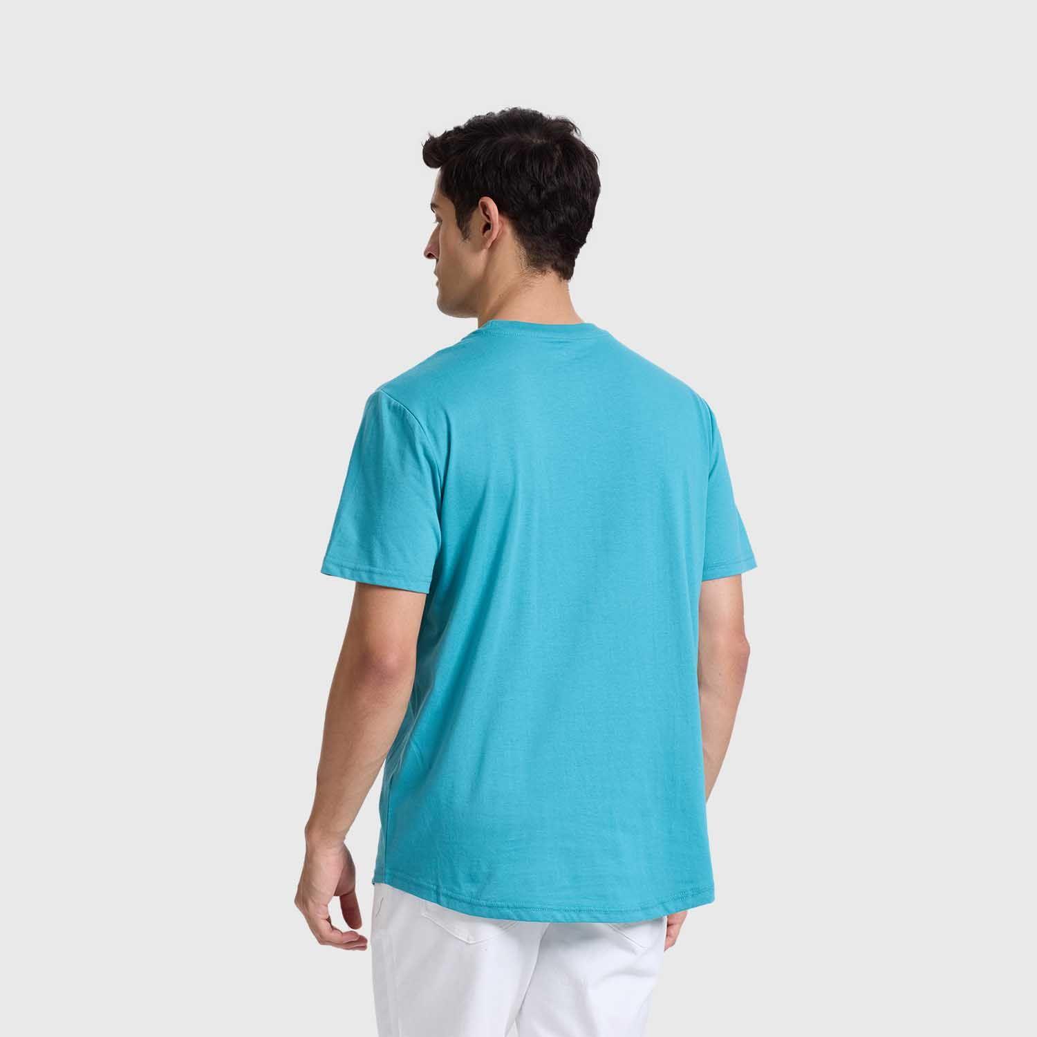 Polera Hombre Long Fit Básica Turquesa Fashions Park-2