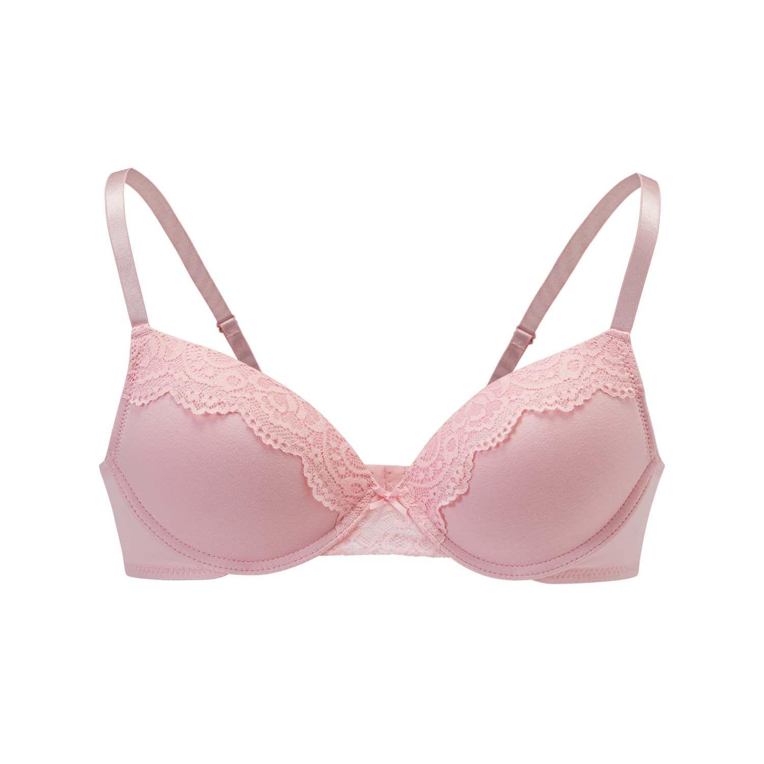 Sostén Mujer Copa Soft Encaje Palo Rosa Fashions Park-0