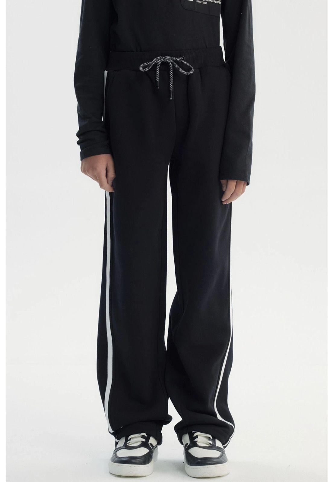Pantalón Buzo Niño Pitillo Negro - Vll-0