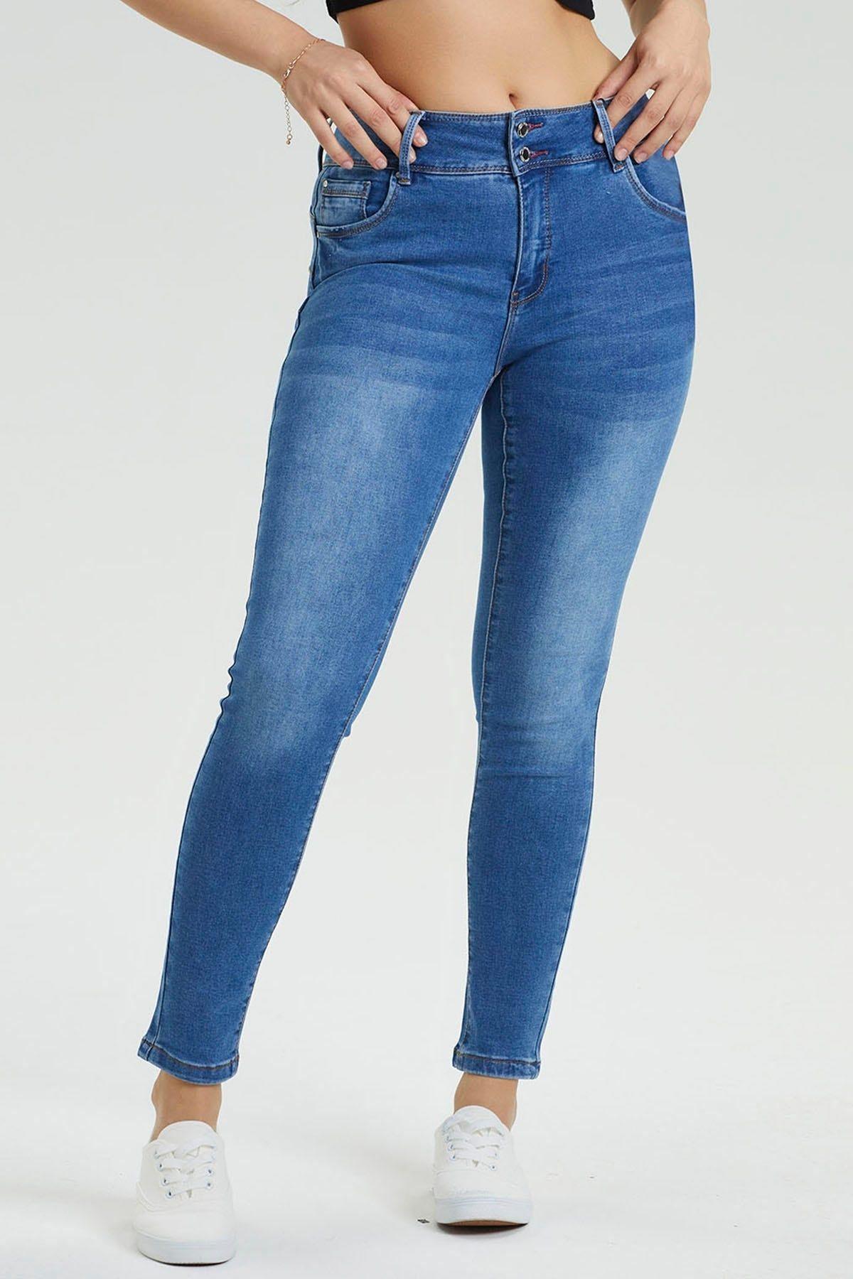Jeans Skinny Kim Lavado Azul-0