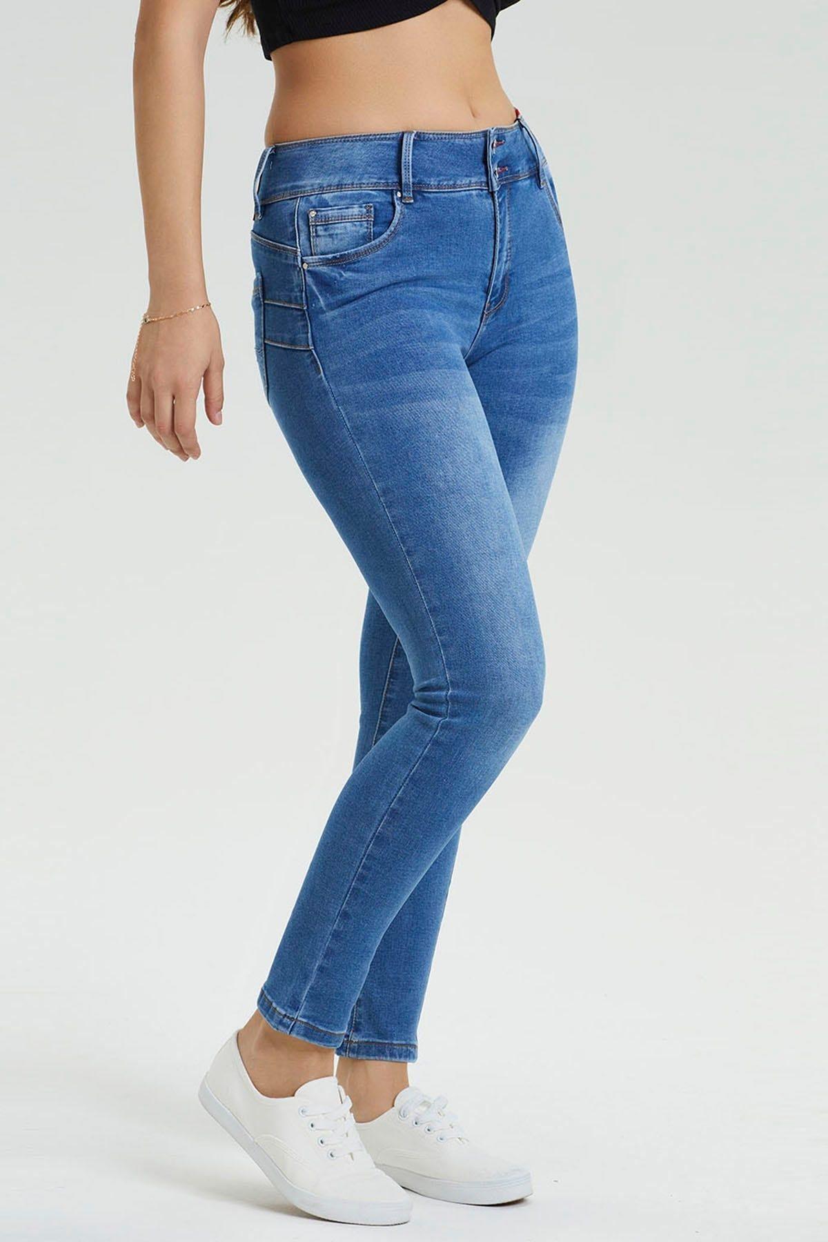 Jeans Skinny Kim Lavado Azul-1