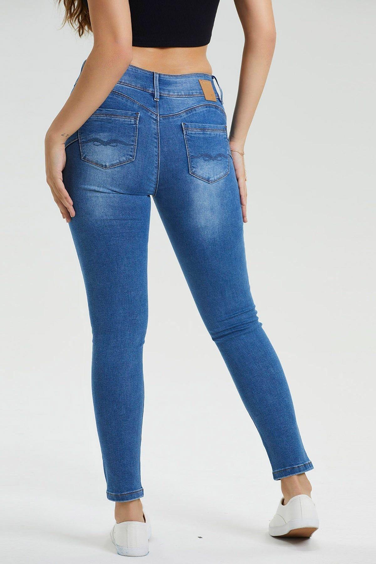 Jeans Skinny Kim Lavado Azul-3
