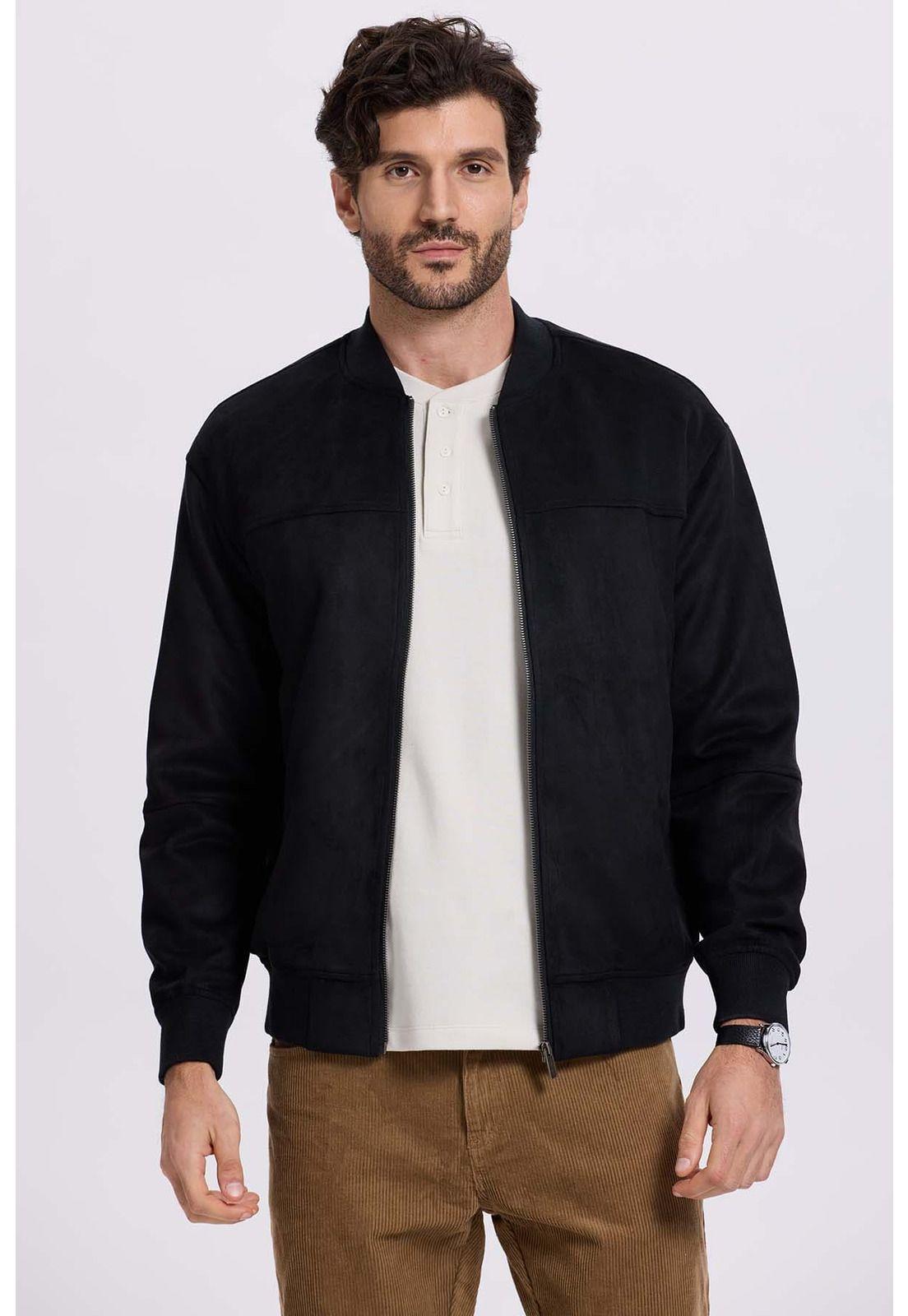 Chaqueta Hombre Bomber Negro - VI-0