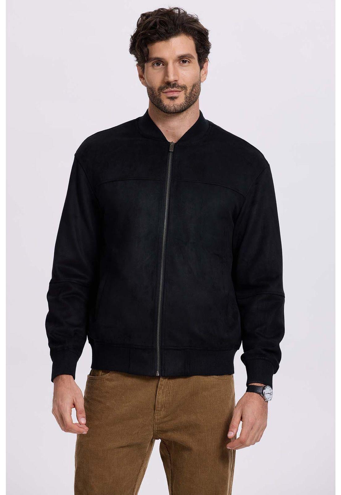 Chaqueta Hombre Bomber Negro - VI-1