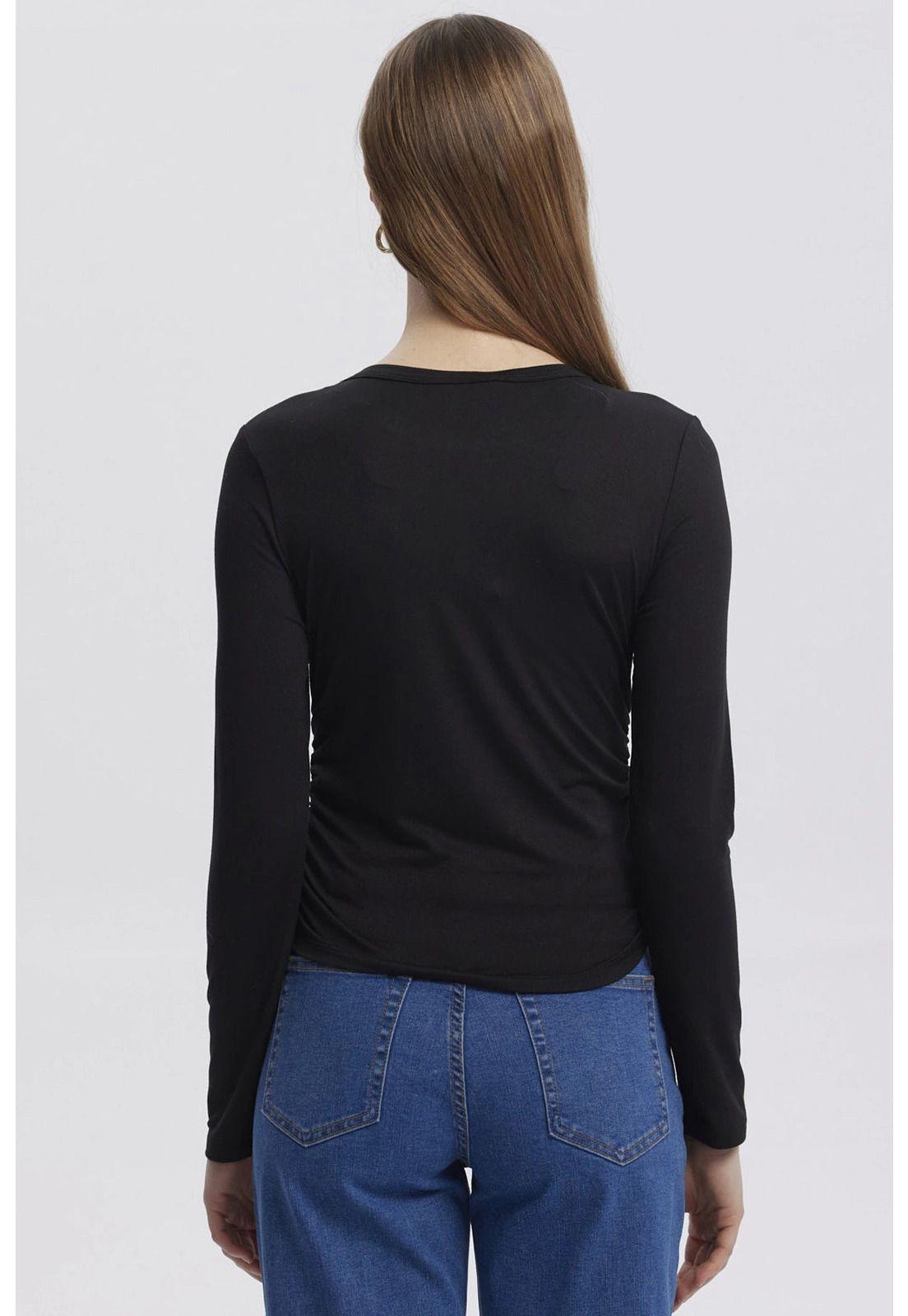Polera Mujer Basic Negro - ll-2