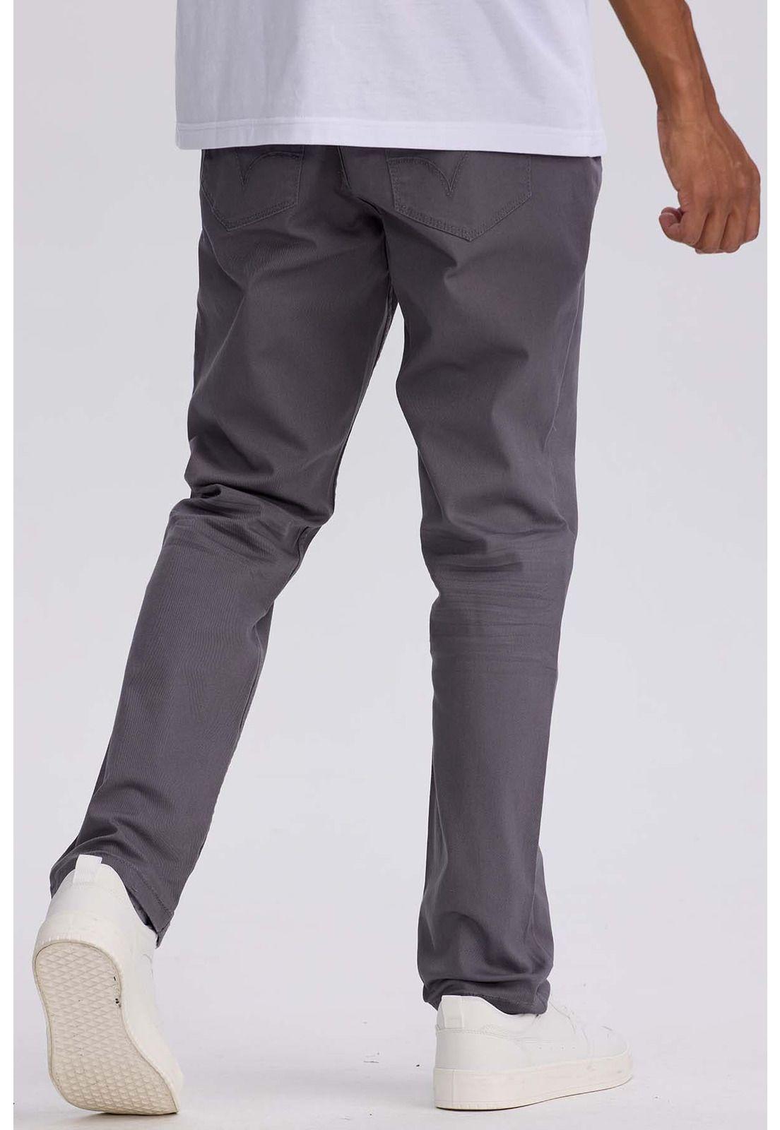 Jeans Hombre Slim Color Gris-2