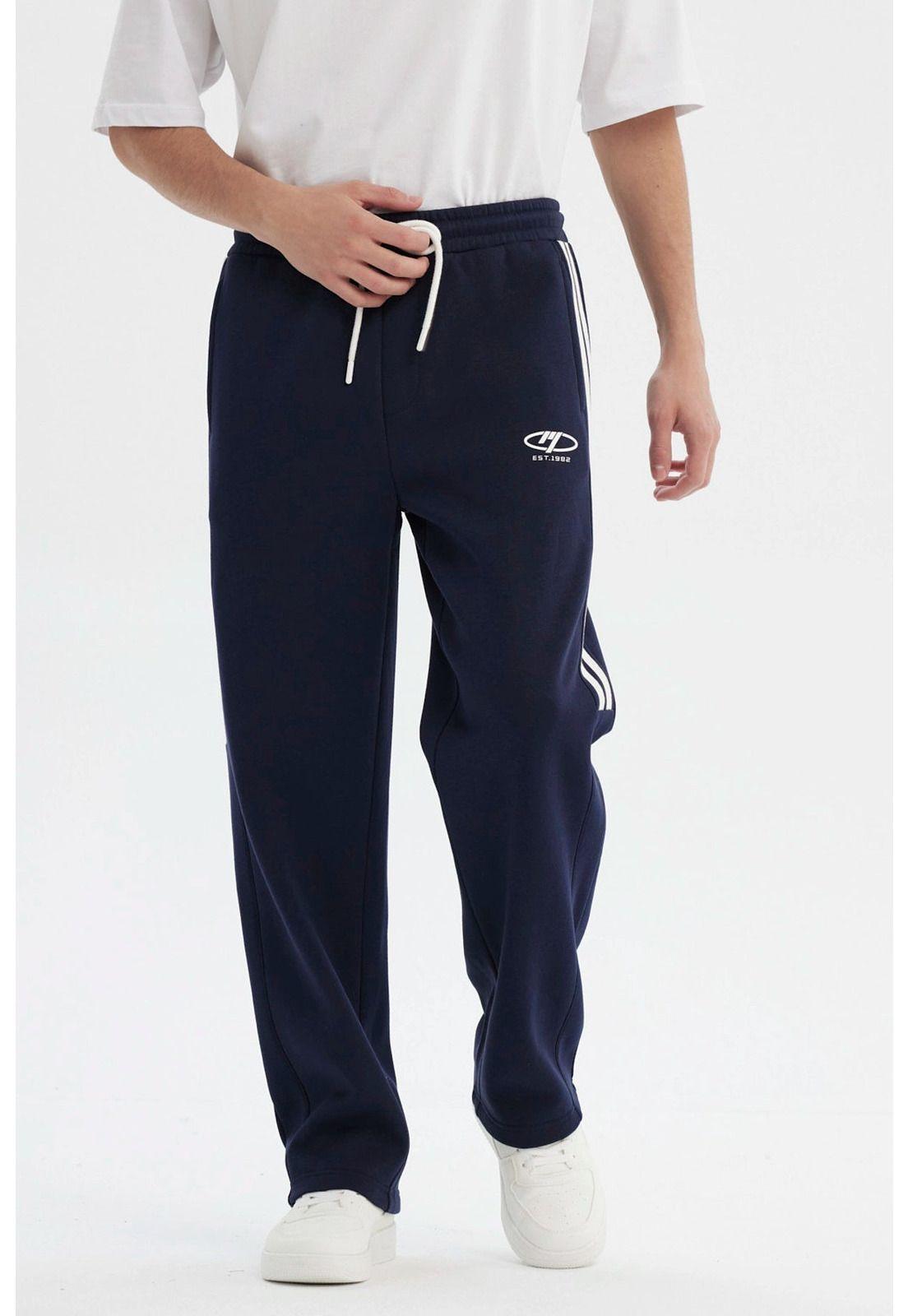 Pantalón Buzo Hombre Calce Recto Azul Marino - lV-0