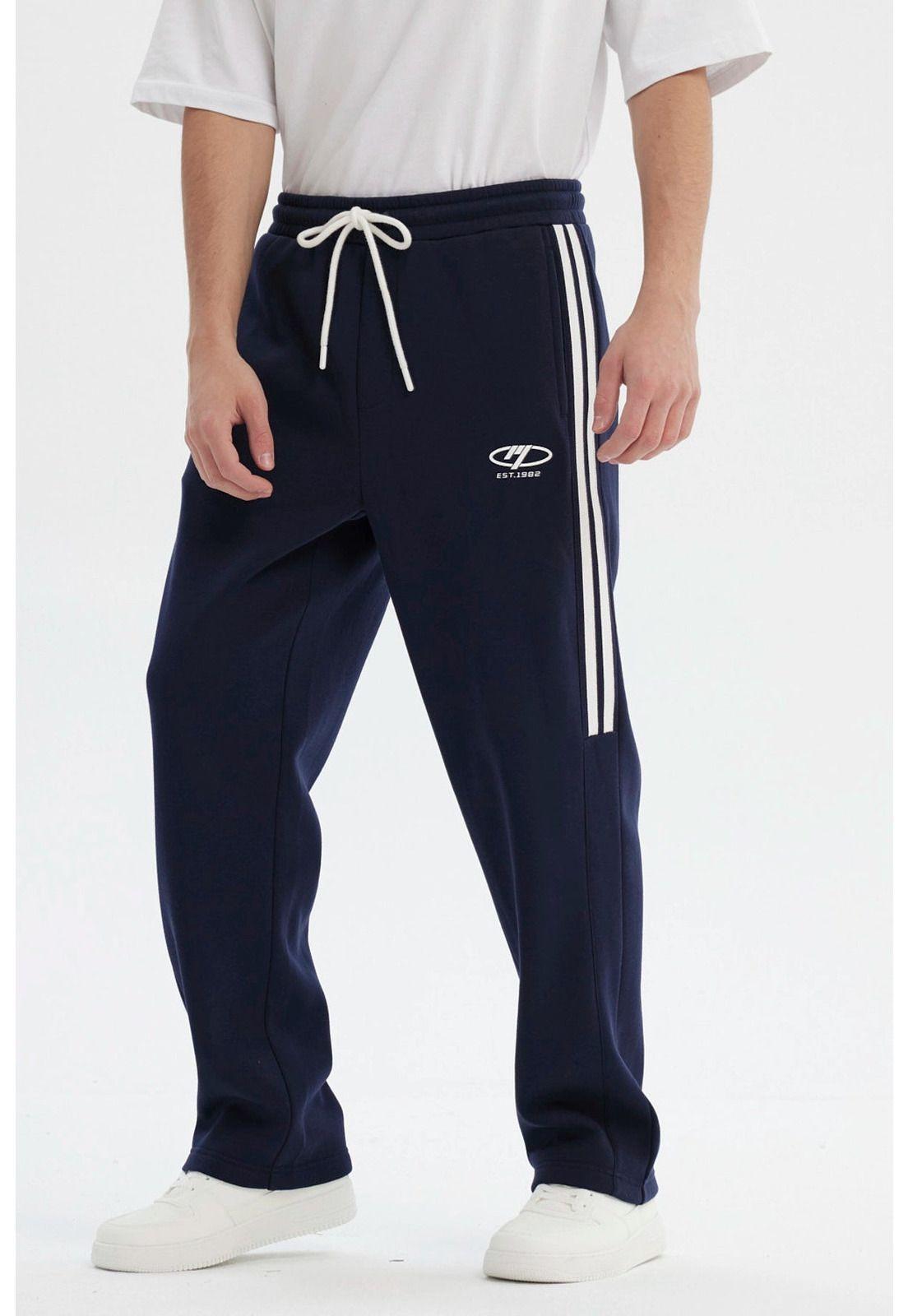 Pantalón Buzo Hombre Calce Recto Azul Marino - lV-1