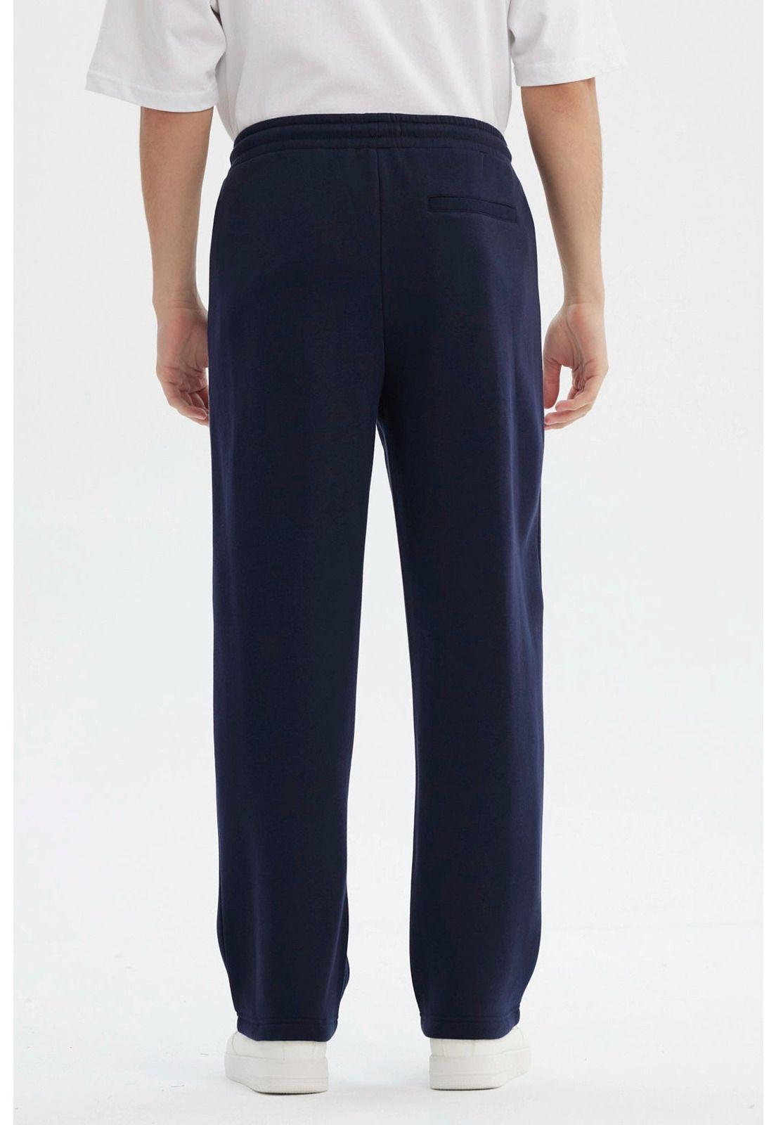 Pantalón Buzo Hombre Calce Recto Azul Marino - lV-2