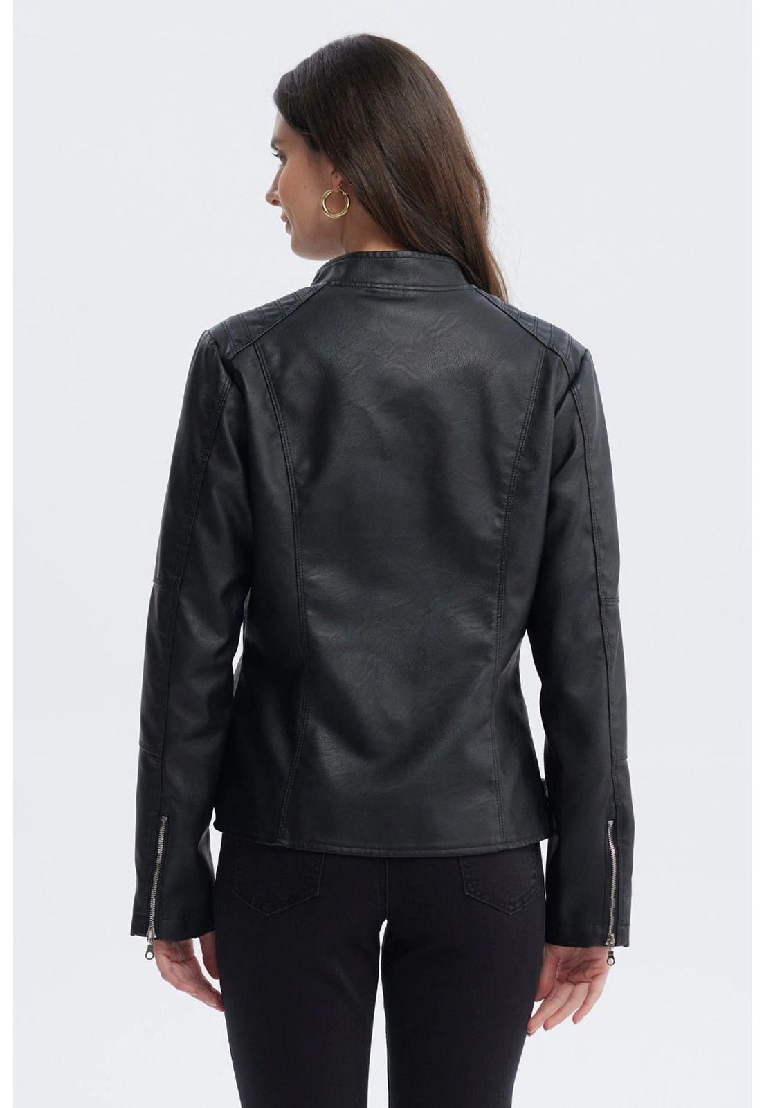 Chaqueta Mujer Ajustado Negro-2