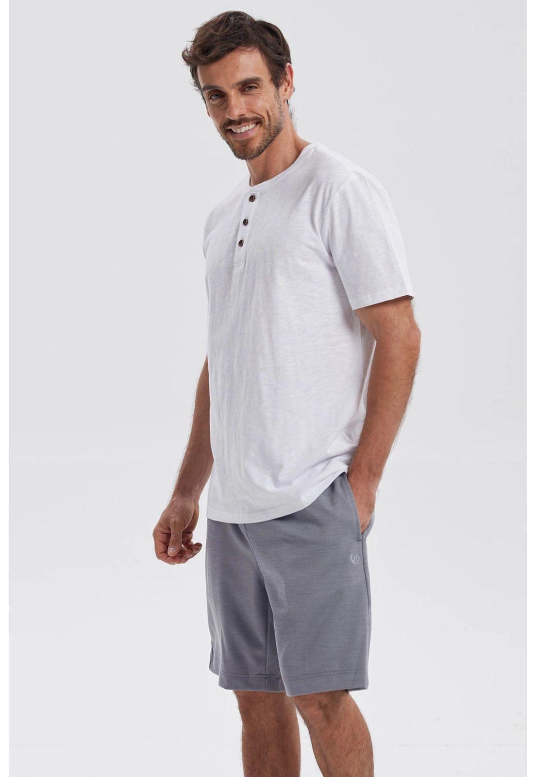 Polera Hombre 3 Botones Blanco-1