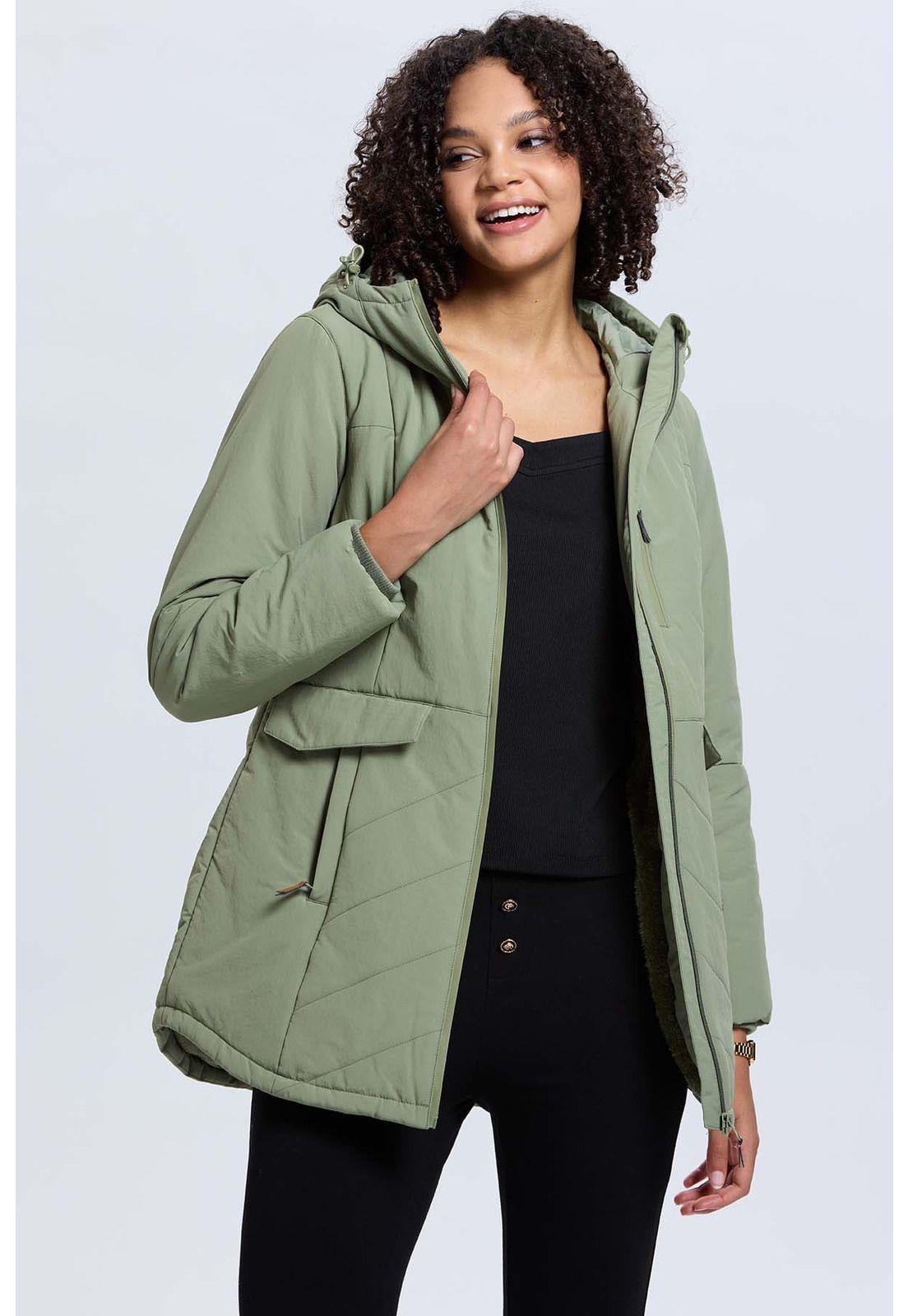 Parka Mujer Impermeable Verde-1