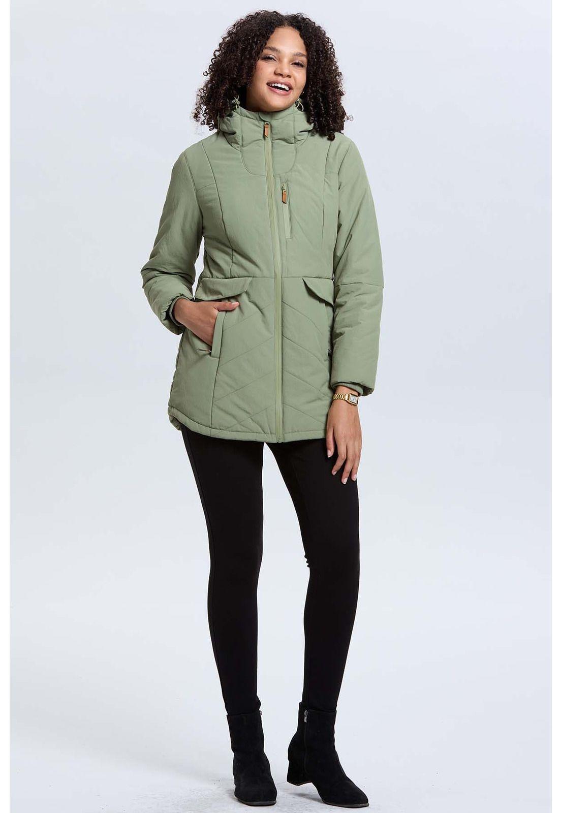 Parka Mujer Impermeable Verde-3