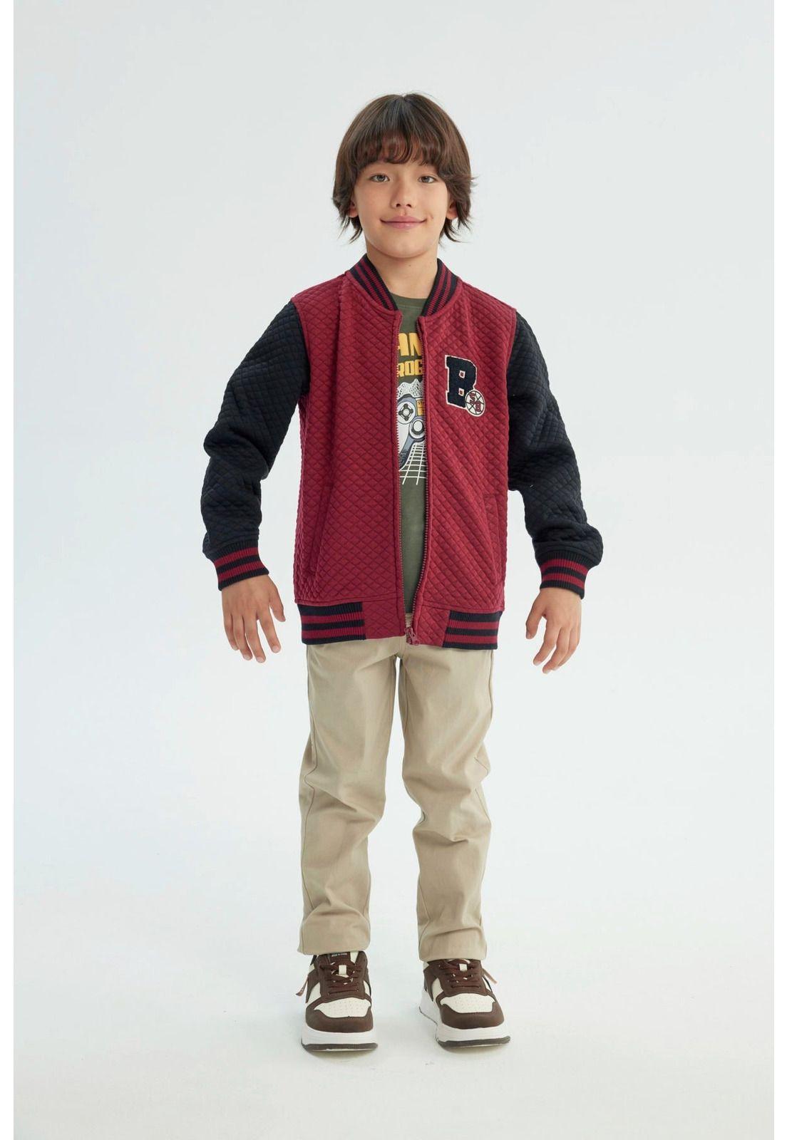 Polerón Niño Regular Rojo Oscuro - lll-3