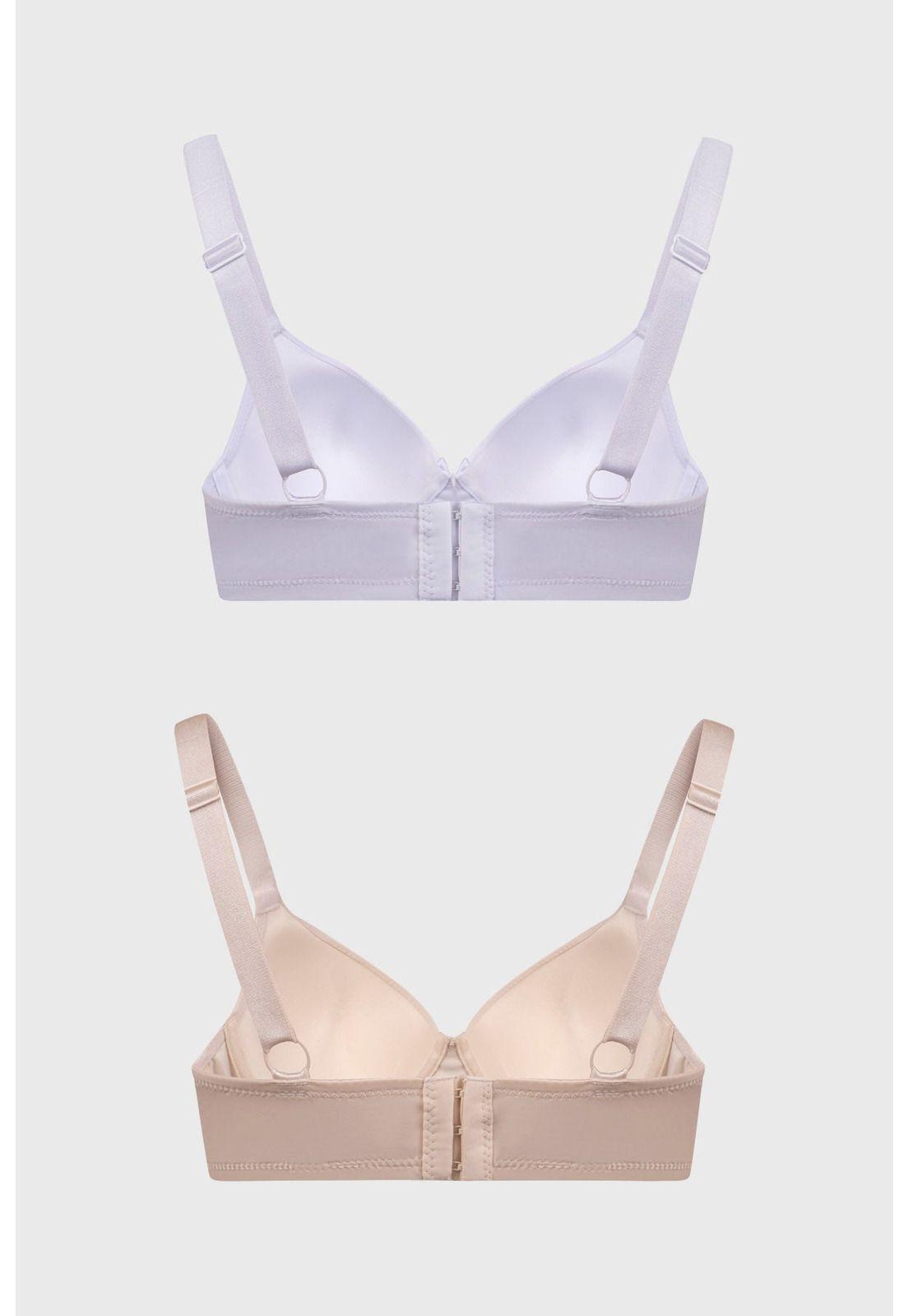 Sostén Mujer Bipack Copa Support Liso Beige-1