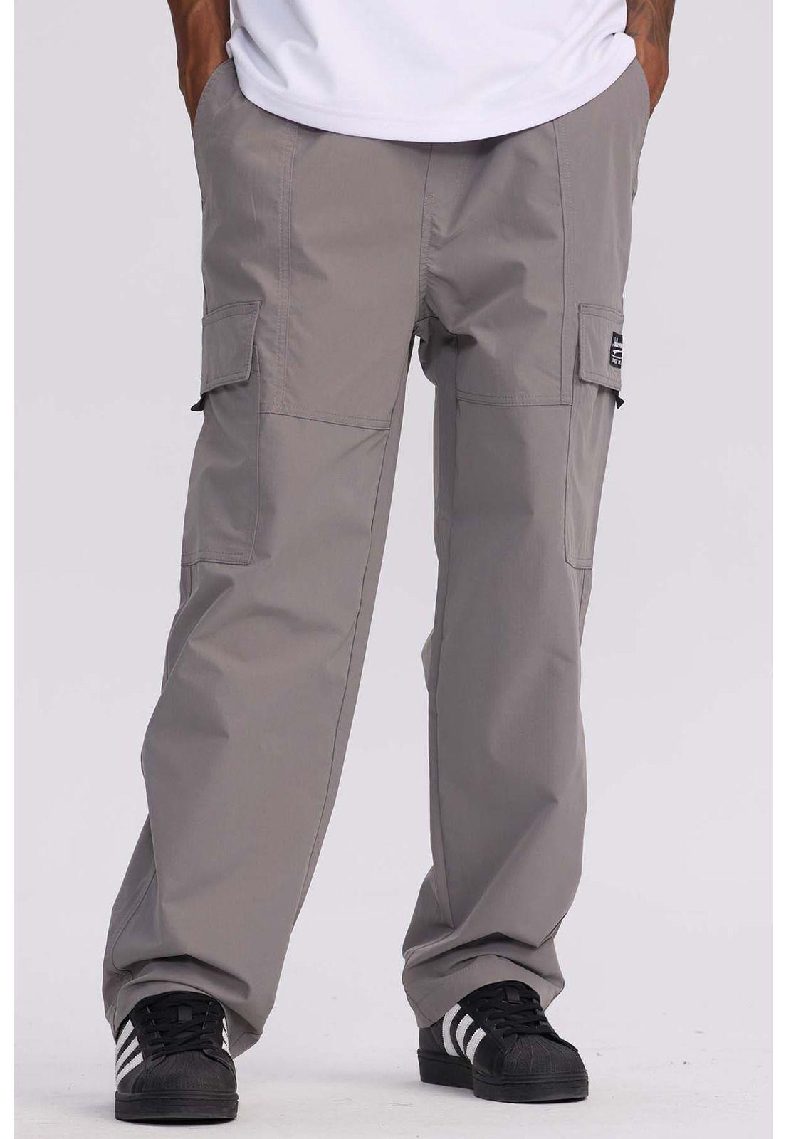 Pantalón Hombre Cargo Calce Recto Gris - ll-0