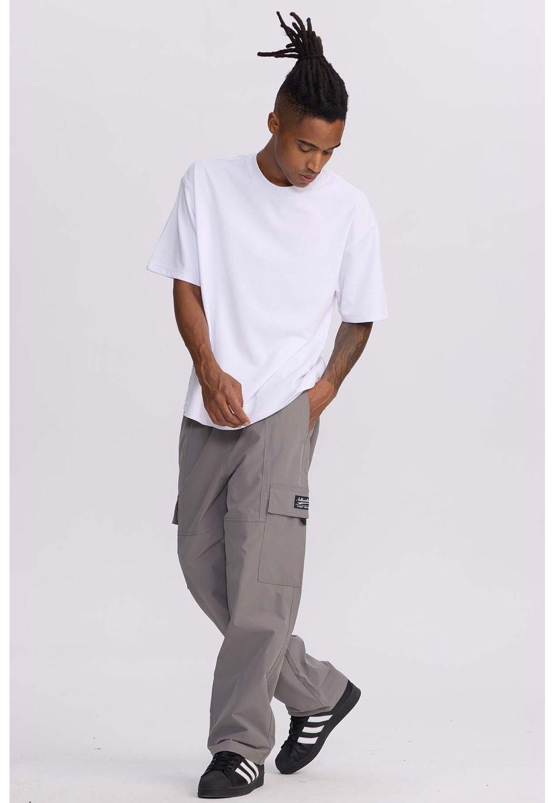 Pantalón Hombre Cargo Calce Recto Gris - ll-3