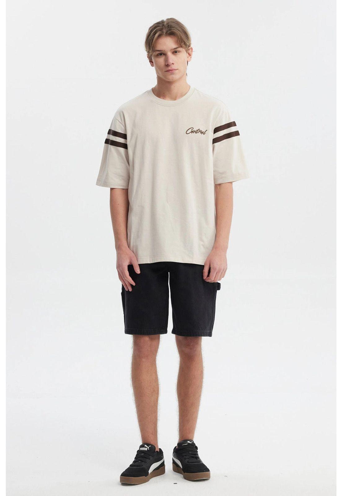 Polera Hombre Oversize Beige - Vlll-3