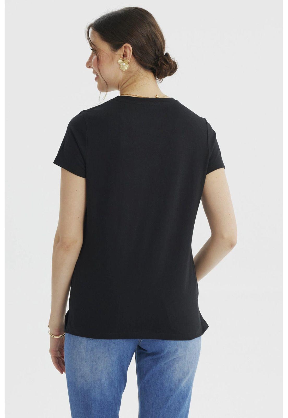 Polera Mujer Print Posiiconal Negro- ll-2