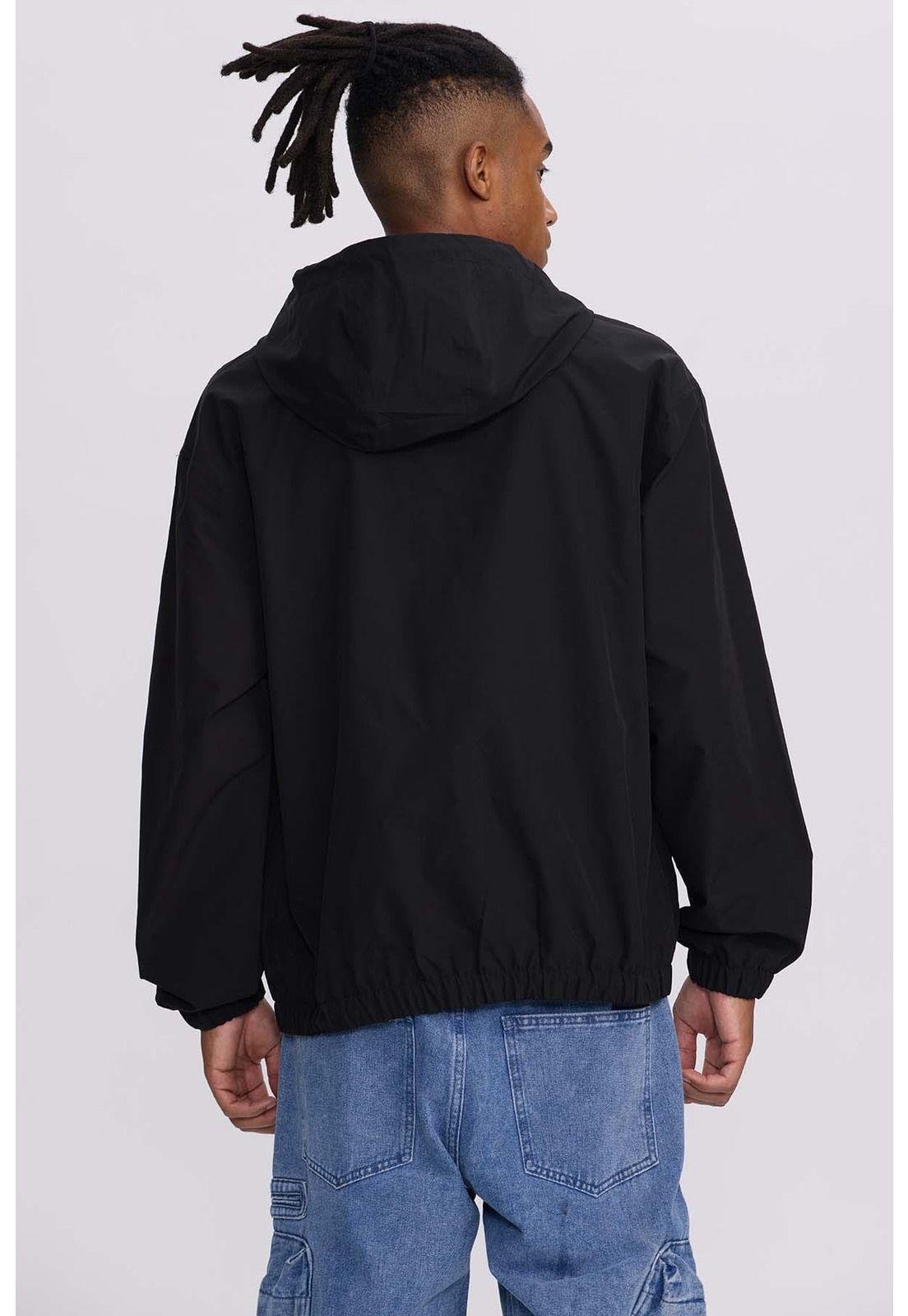 Chaqueta Hombre Cortaviento Negro - V-2