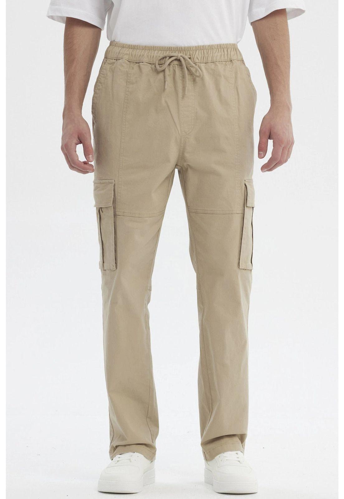 Pantalón Hombre Juvenil Calce Recto Beige-0