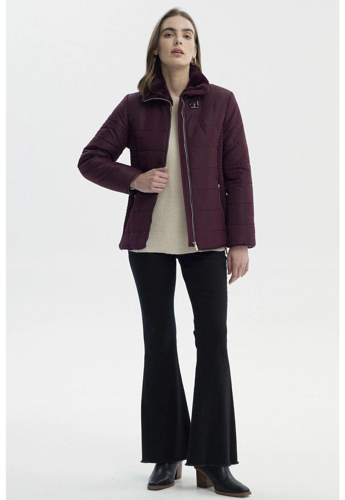 Parka Mujer Slim Rojo - ll-3
