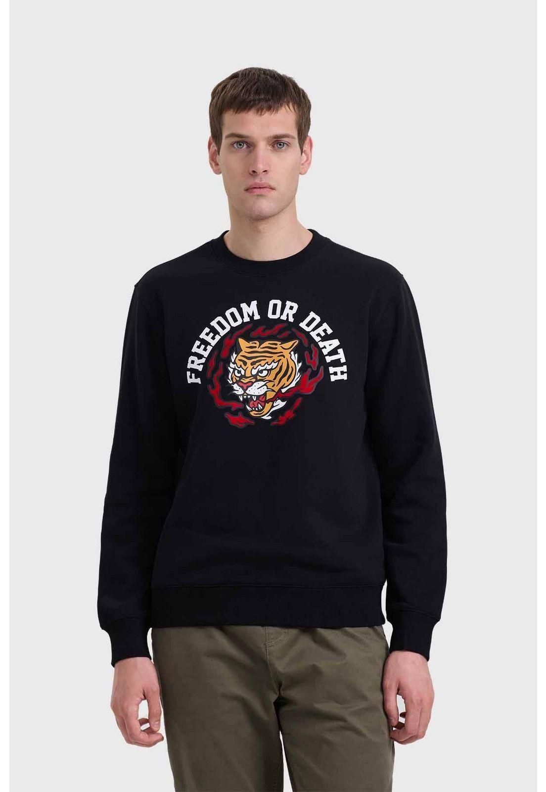 Polerón Hombre Print Negro - ll-0