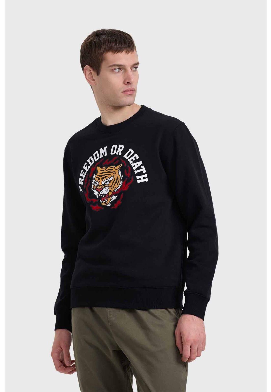 Polerón Hombre Print Negro - ll-1