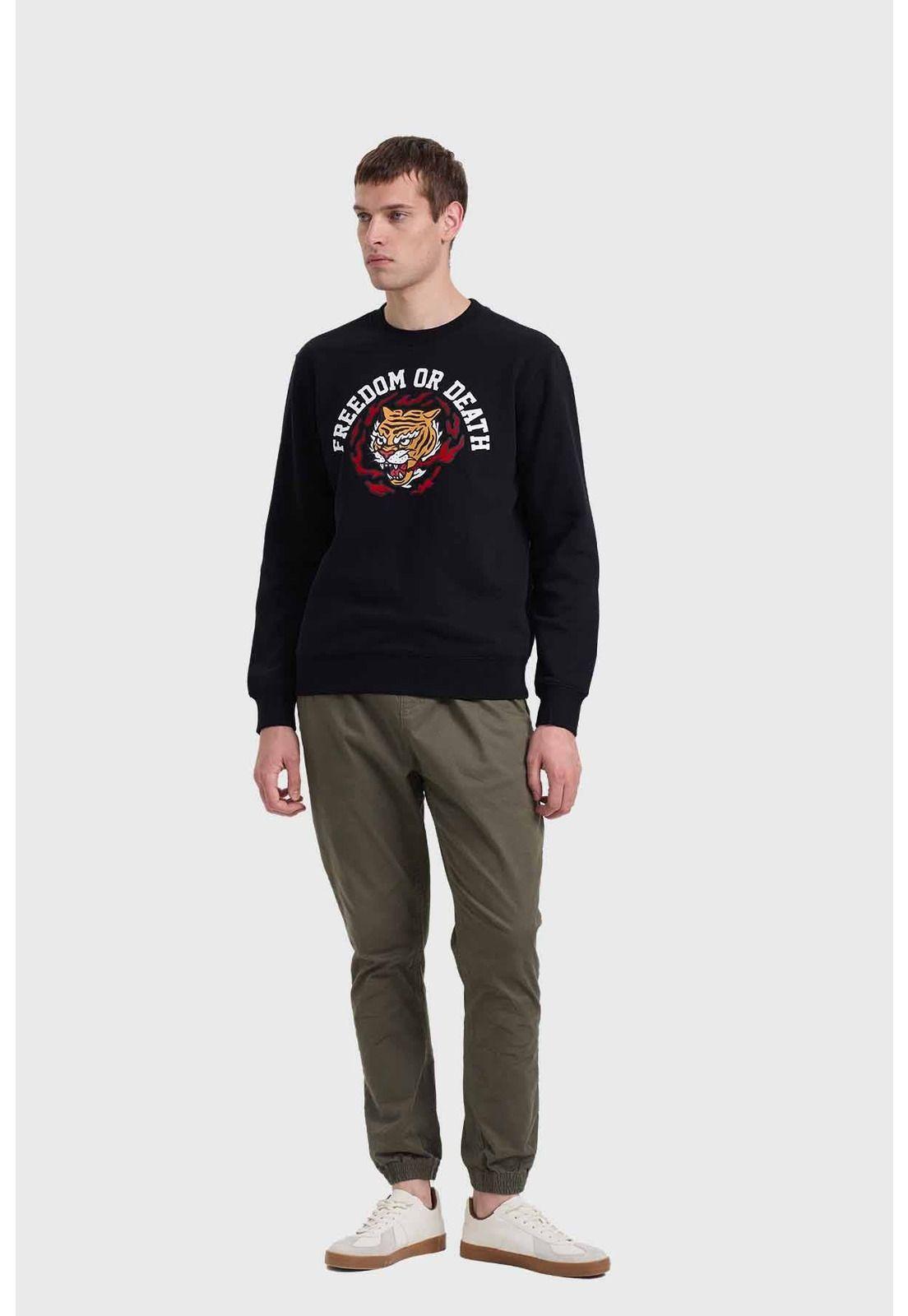 Polerón Hombre Print Negro - ll-3