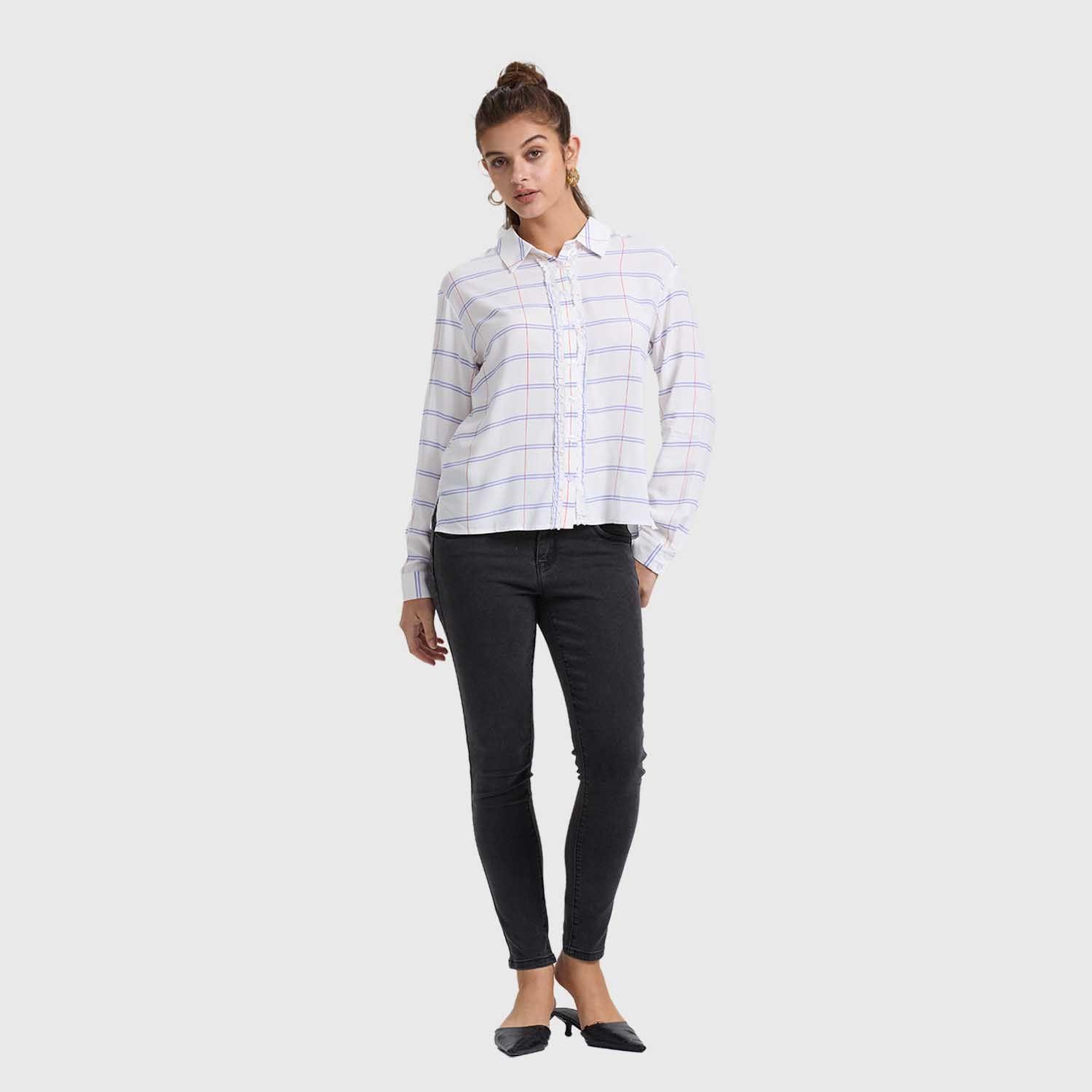 Blusa Mujer Abotonada Crudo Ii Fashion's Park-3