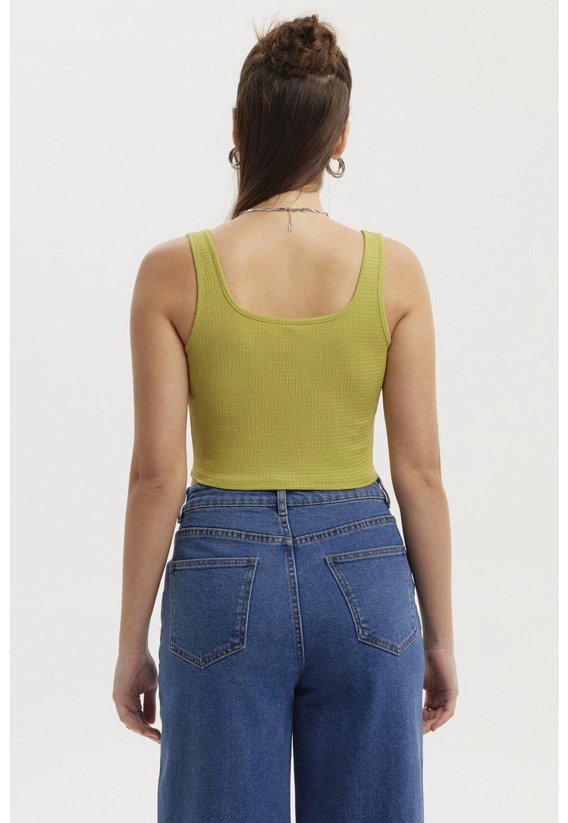 Polera Mujer Argolla Verde-2