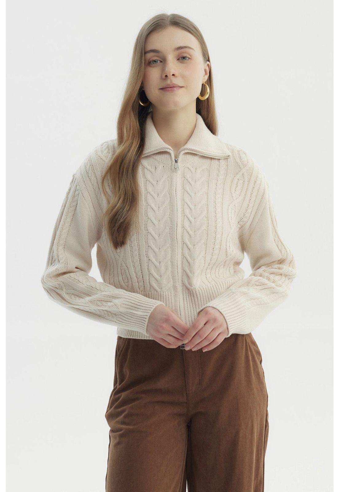 Sweater Mujer Juvenil Beige - lll-0
