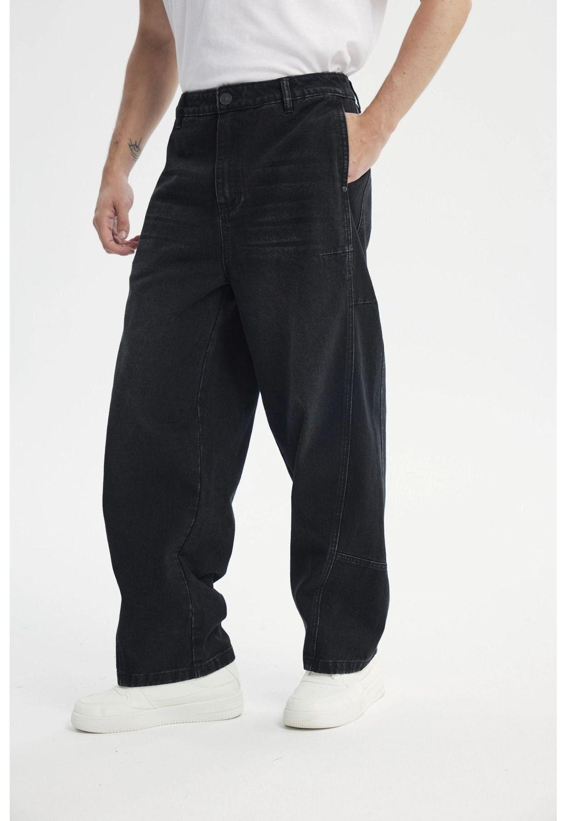 Jeans Baggy Hombre Negro-1