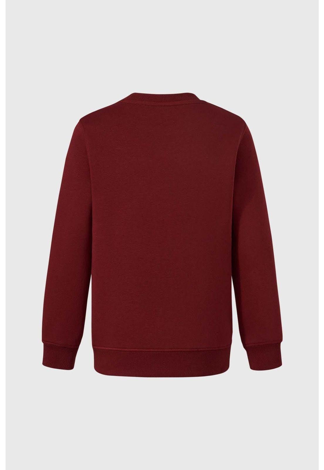 Polerón Niño Básico Con Print Rojo - ll-1